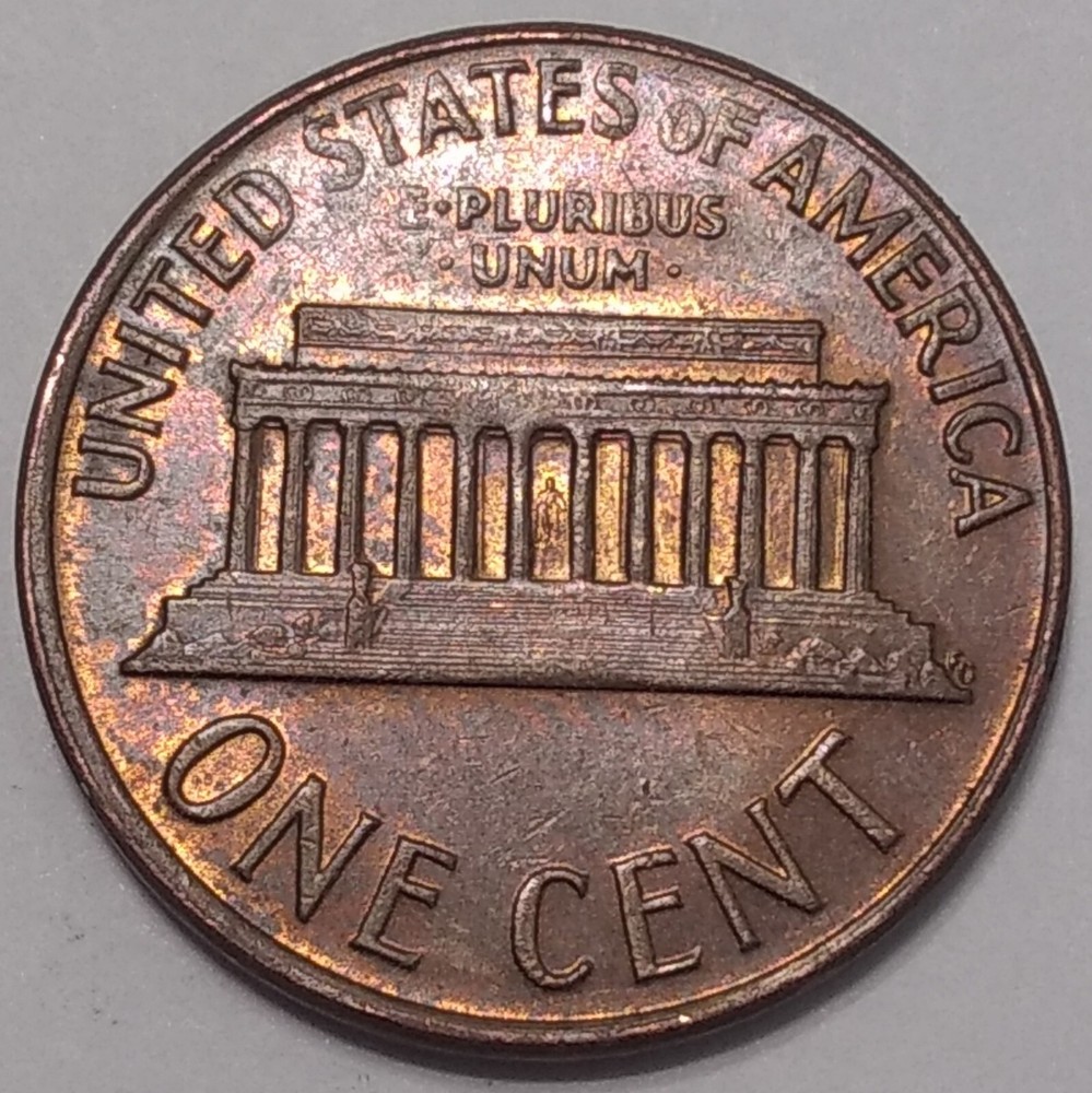 1968-D Mint State BN Lincoln Cent ~ Toned