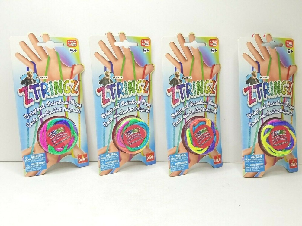 4 ZTRINGZ Original Rainbow Rope Create Finger String Shape Activity Fun Gift NEW