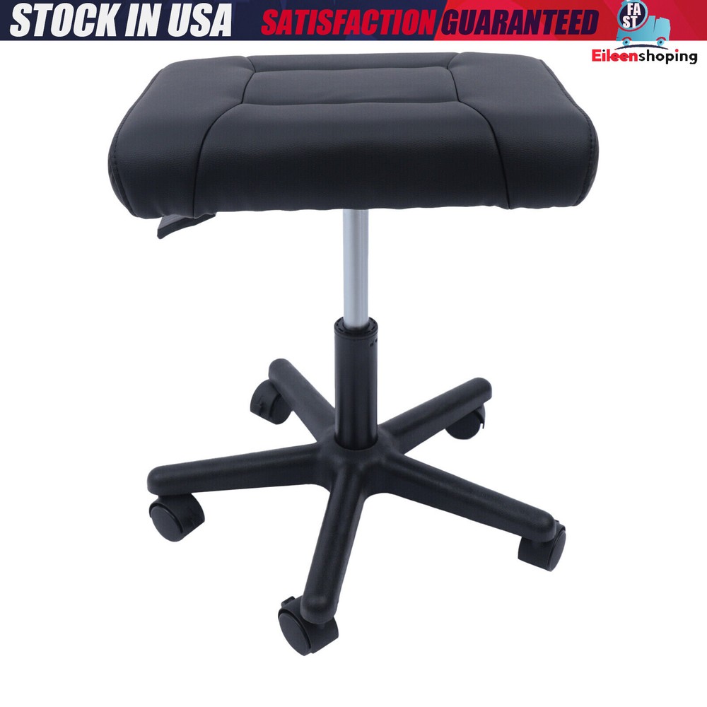 Office Foot Stool with Wheels, Height Adjustable Rolling Leg Rest Adjustable