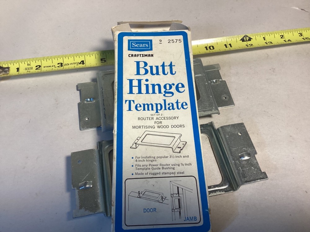 Vintage Craftsman #9-2575 butt hinge template in box