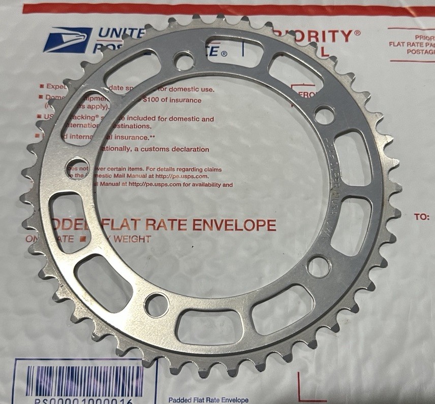 80s CAM USA 43t Silver CHAINRING Old School BMX