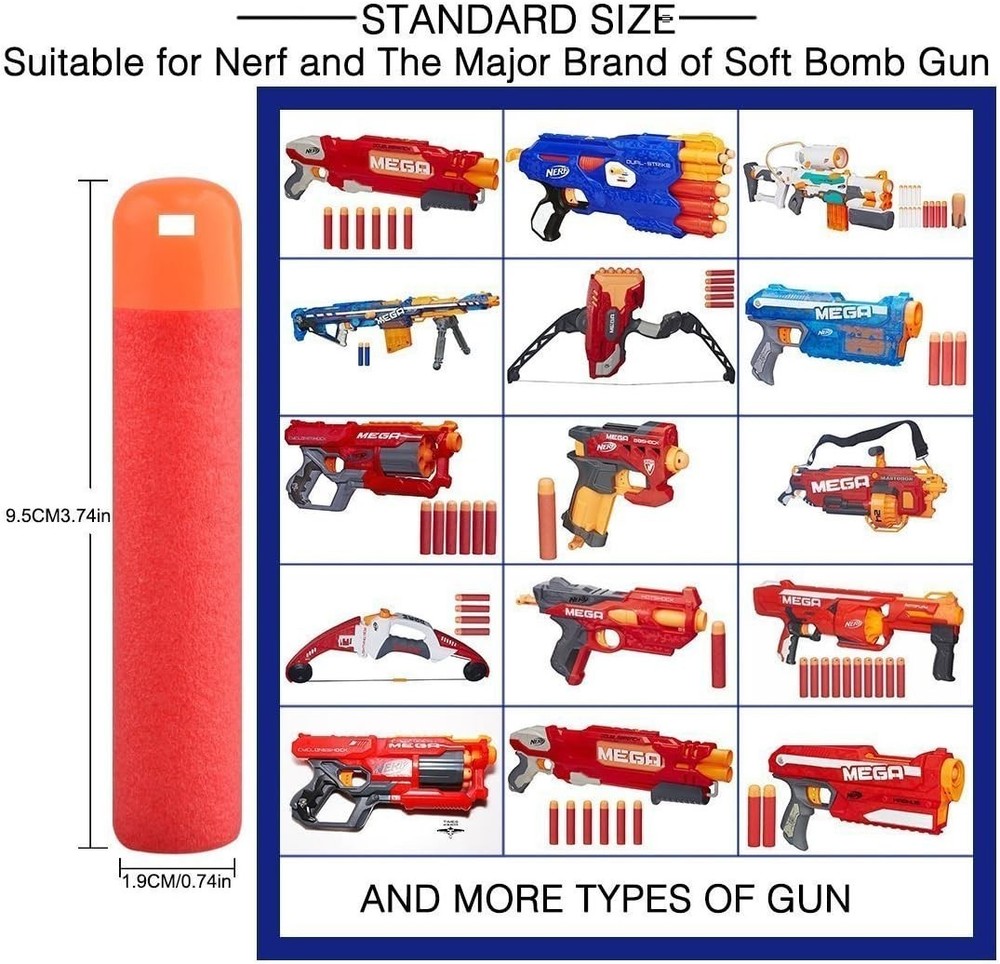 Nerf-Compatible 60-Dart Refill Pack for N-Strike Mega – Safe, Fun, Reliable