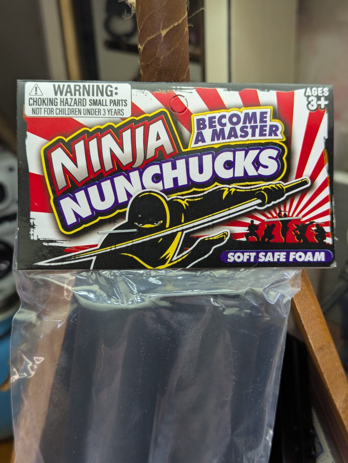 Ninja Nunchucks (Soft Safe Foam) NEW Halloween Karate Accessory 10" SEALED Toy