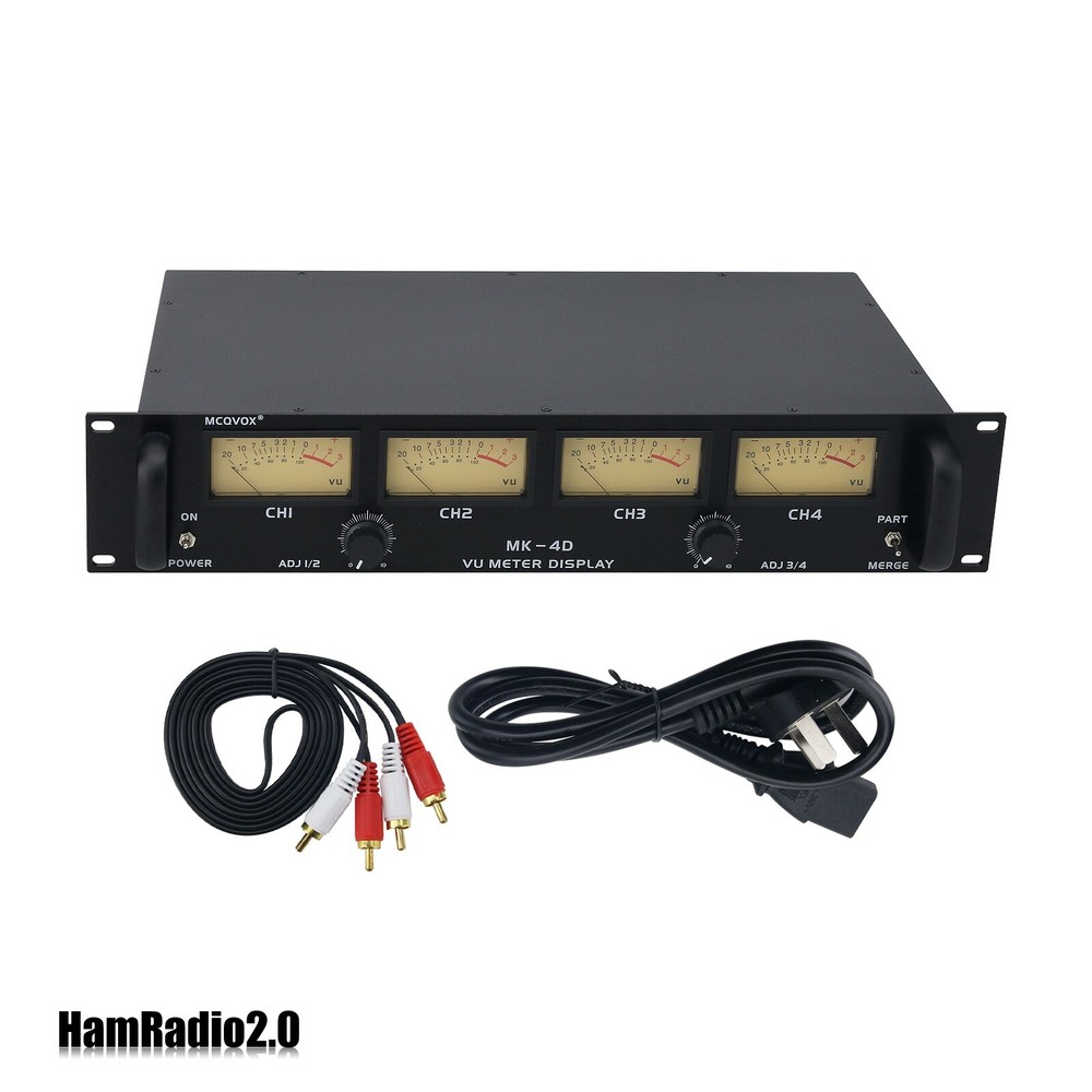 MK-4A 2U 4 VU Meter Display Audio VU Meter Level Meter for Audio Amplifier
