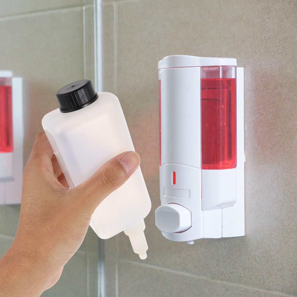 3 Sets Wall Mount Dispenser Pump Replacement Shampoo Bottle Soap Container New