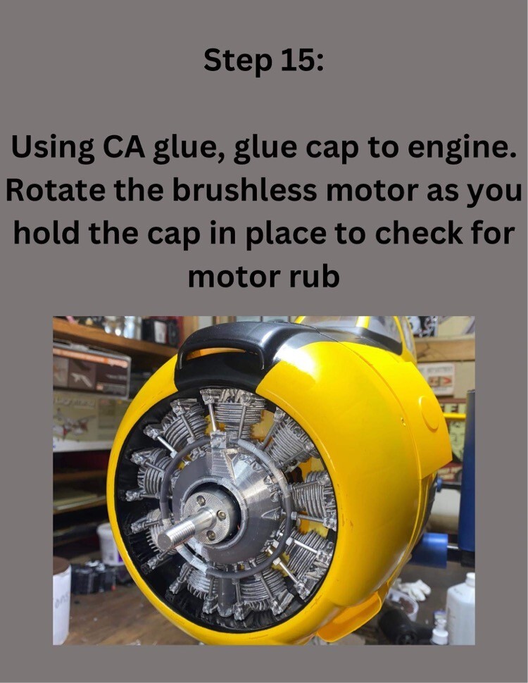 T-28 E-flite 2.0m Upgraded Direct Fit Dummy Radial Engine