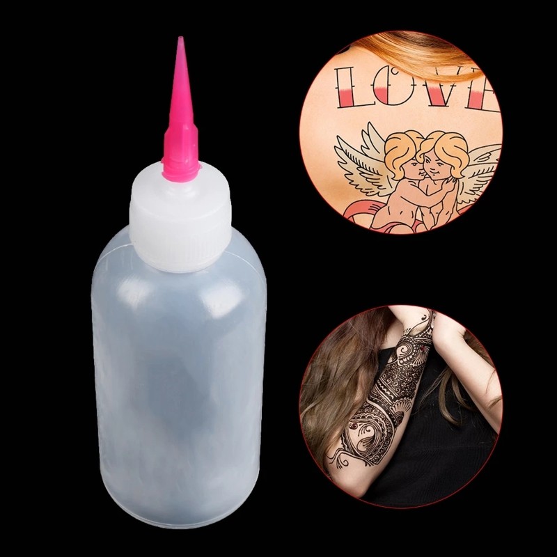 Kitchen Plastic Squeeze Bottle Refillable Condiment Container with 7 Nozzles