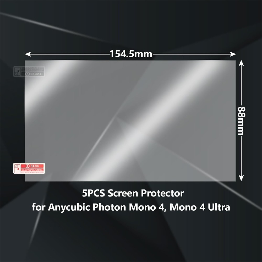 5PCS Screen Protector for Anycubic Photon Mono 4, Resin 3D Printer Scratch Pr...