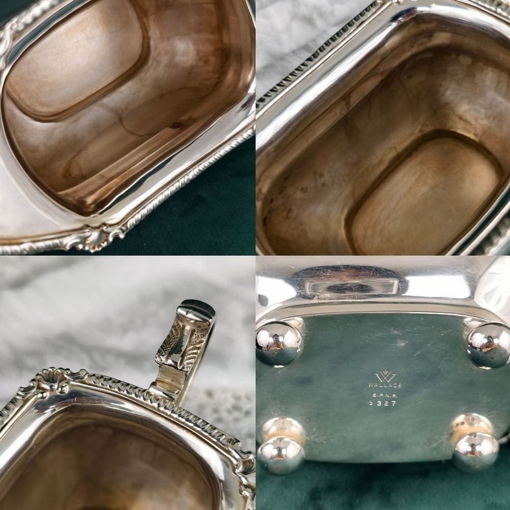 Vintage Rectangular Wallace Silver Plated Tea Set