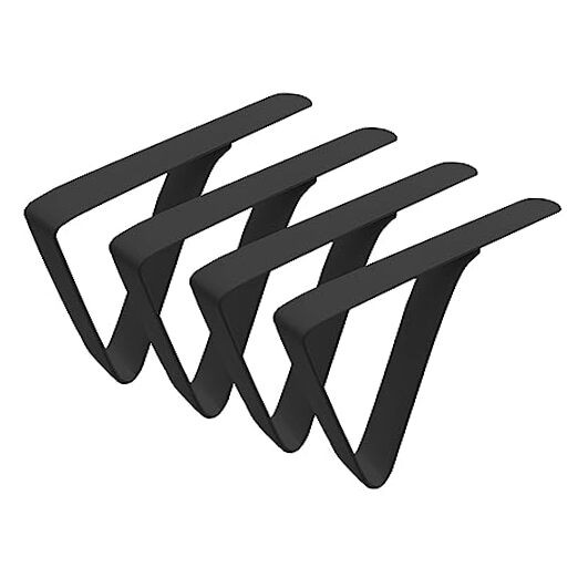 Large Tablecloth Clips Stainless Steel Rust Proof Table Cloth 4 pack Black