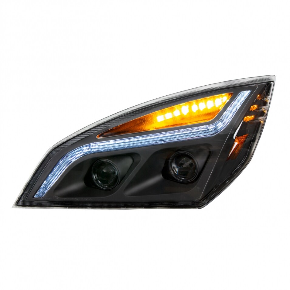 LED Projection Headlight w/ Position Light f/ Freightliner Cascadia - Driver