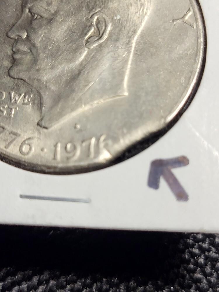 1976 D Eisenhower Dollar Error Clipped Planchet