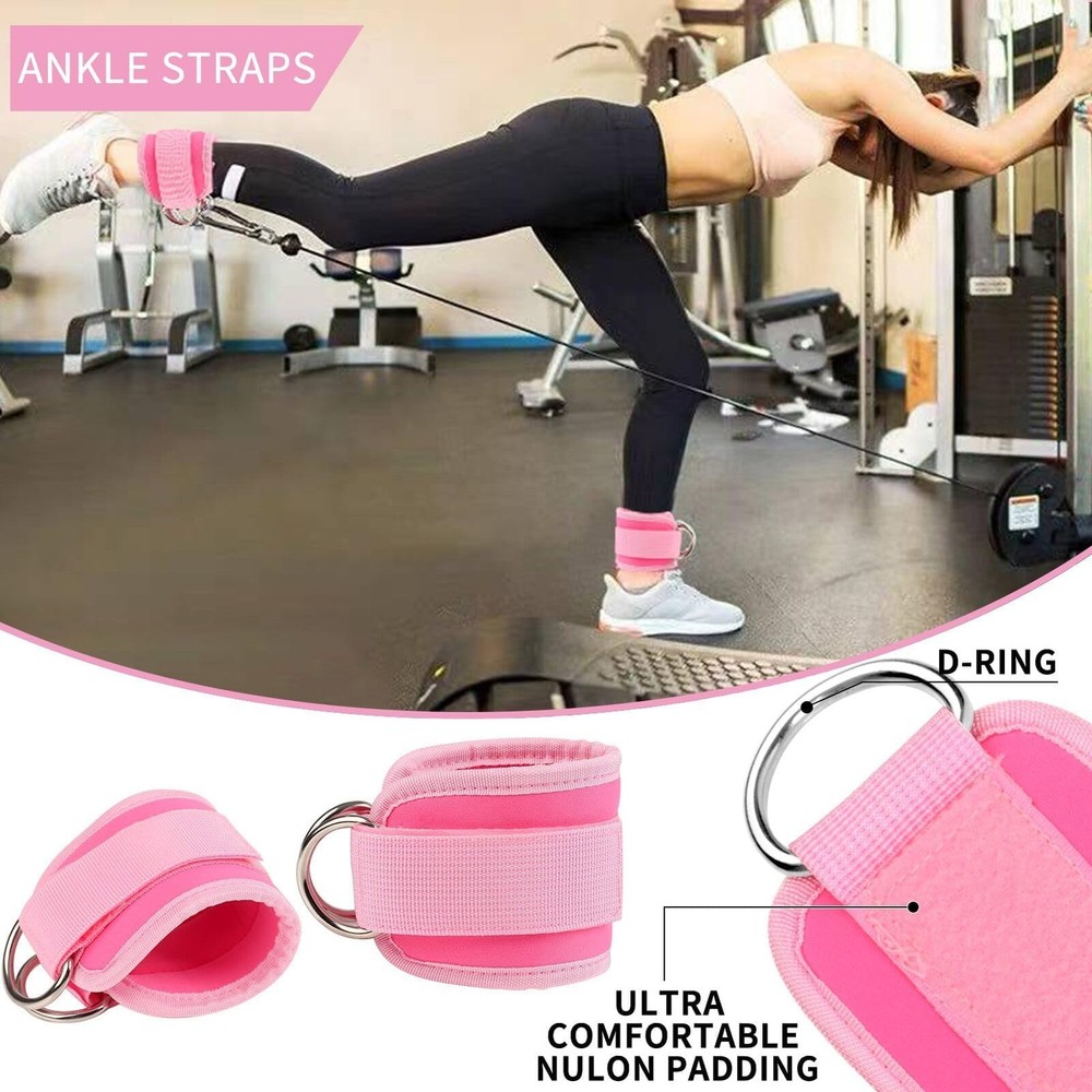 Barbell Pad Set, 10 Pcs Squat for Hip Thrusts, 9 PCS, Pink