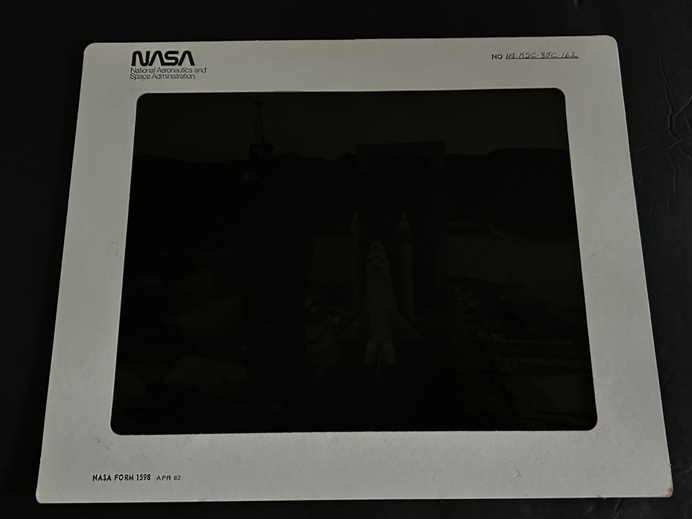 1985 NASA KSC Space Shuttle Enterprise Vandenberg CA Presentation Transparency