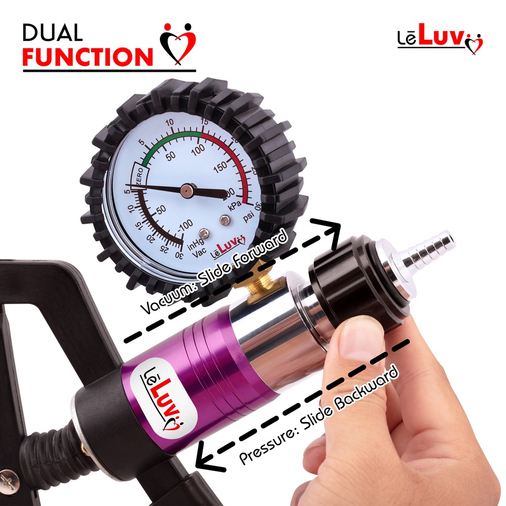 LeLuv Primo Handle - Premium Dual Function Vacuum & Pressure - Gauge Options