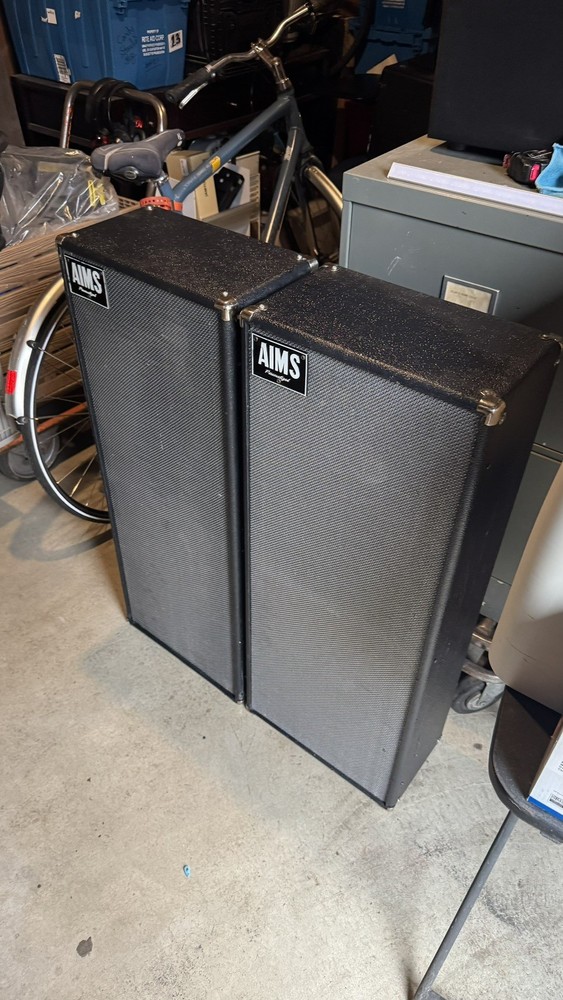 (2) AIMS mini P.A speaker cabinets