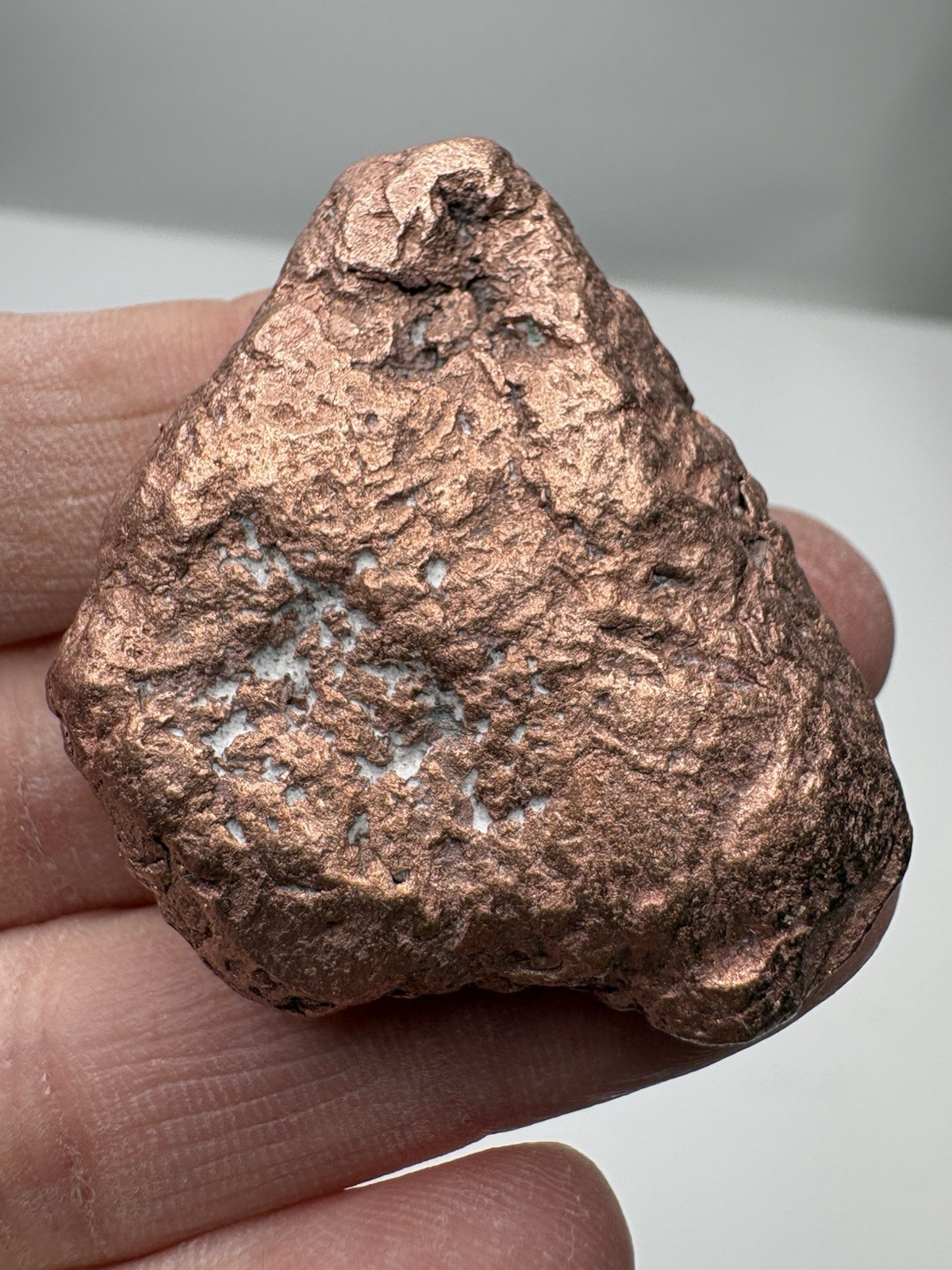 Pure Native Michigan Solid Copper Nugget Specimen Keweenaw Peninsula Mineral