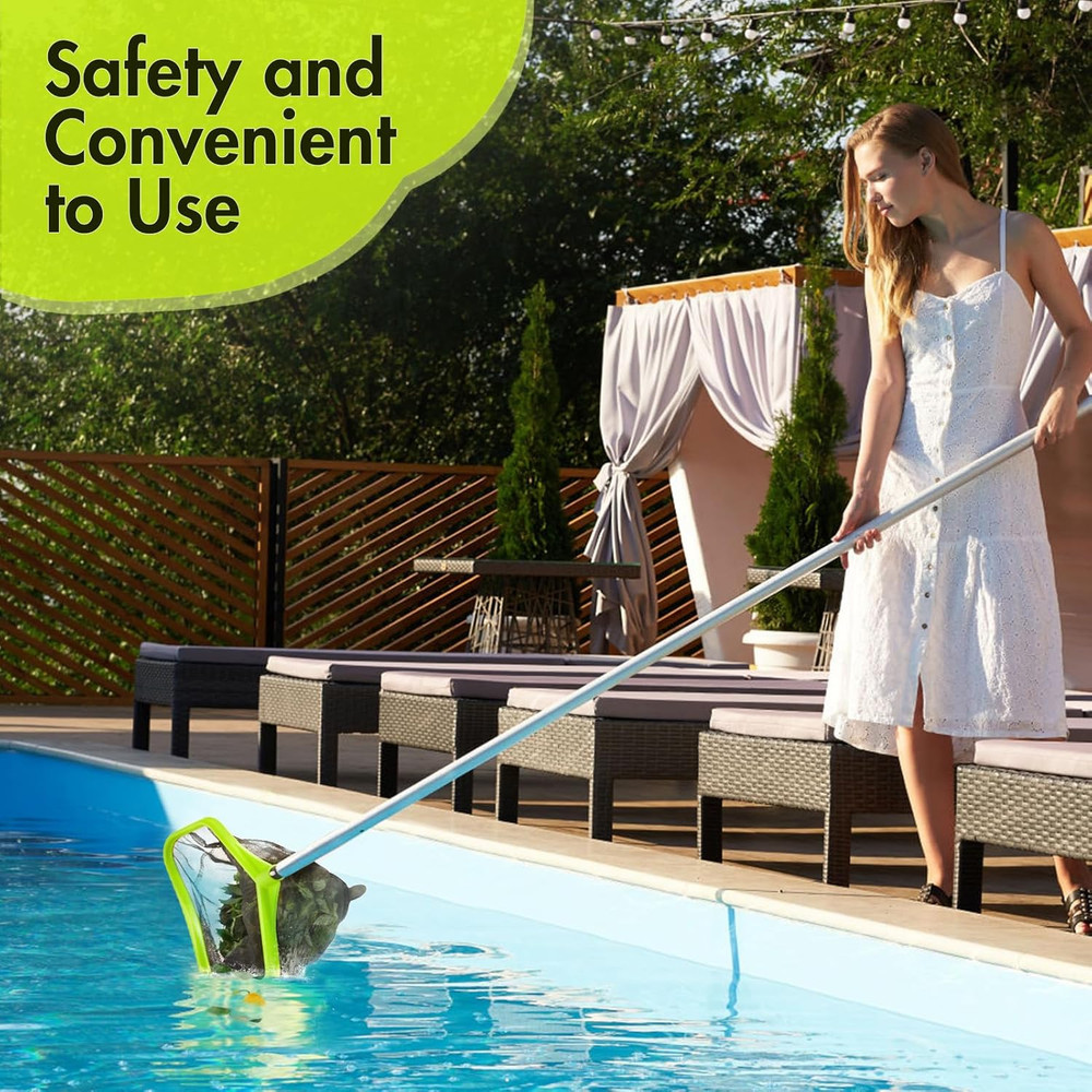 Pool Net,Pool Skimmer Net with Reinforced Frame Large Capacity Pool Cleaning Net
