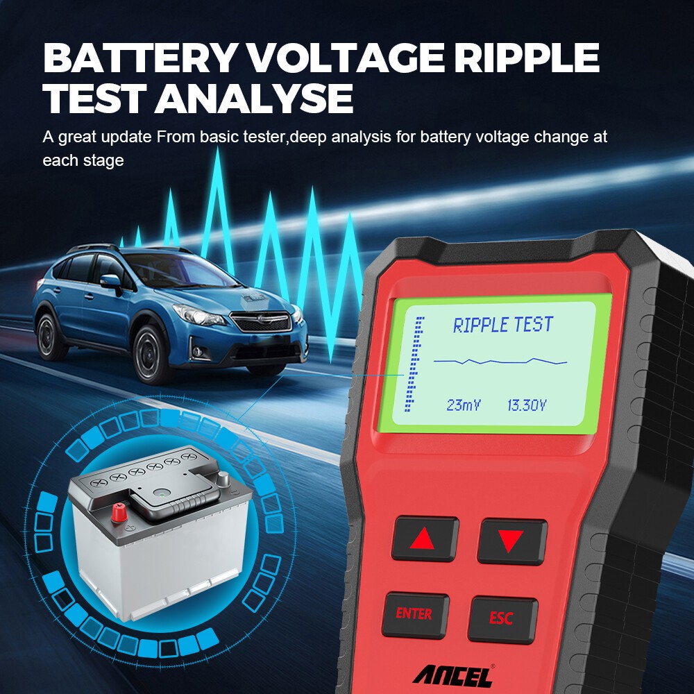 ANCEL BST100 12V Auto Battery Load Tester Analyzer Cranking Charging Test Tool