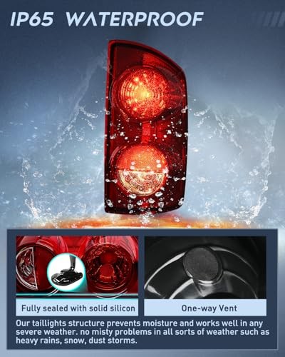 Taillight Assembly Compatible with 2007 2008 Dodge Smoke Red-Passenger Side