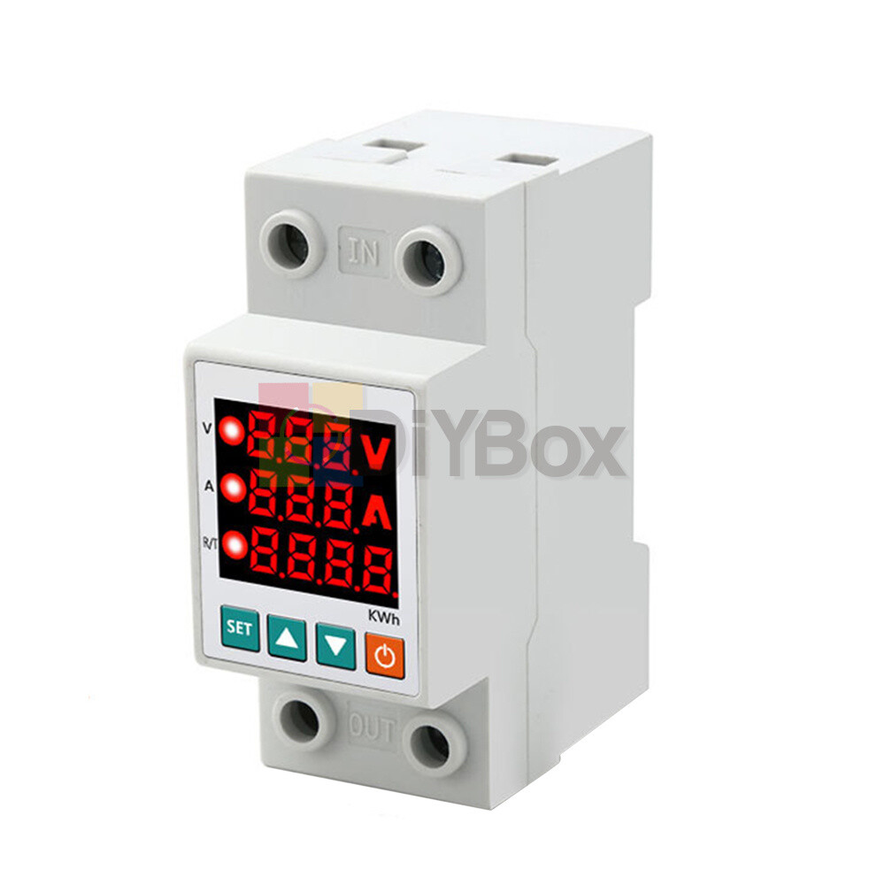 63A Digital Display Adjustable Over Under Current Voltage Protector Relay Meter