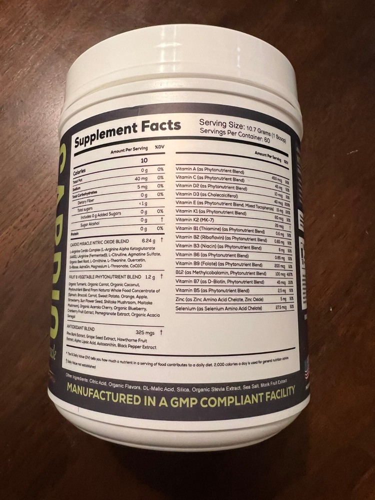 Cardio Miracle The Complete Nitric Oxide Solution 60 SERVINGS Exp 05/2024
