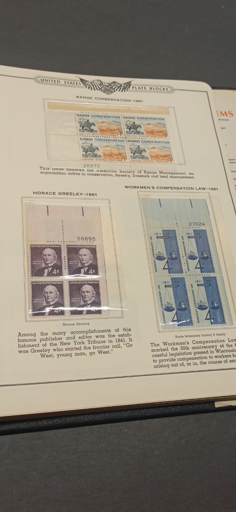 American Plate Block Album Post Stamps Volume IV 1961 To Date Minkus
