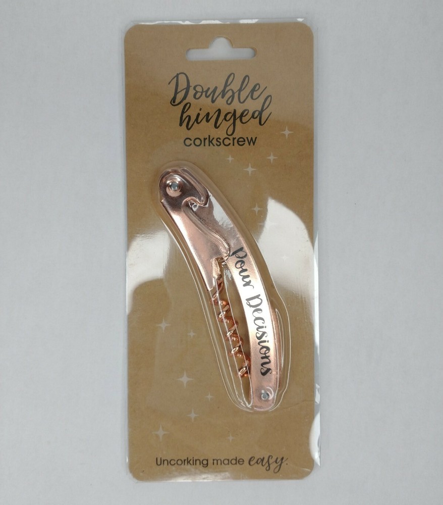 Double Hinged Corkscrew Pour Decisions Portable Purse Cork Screw