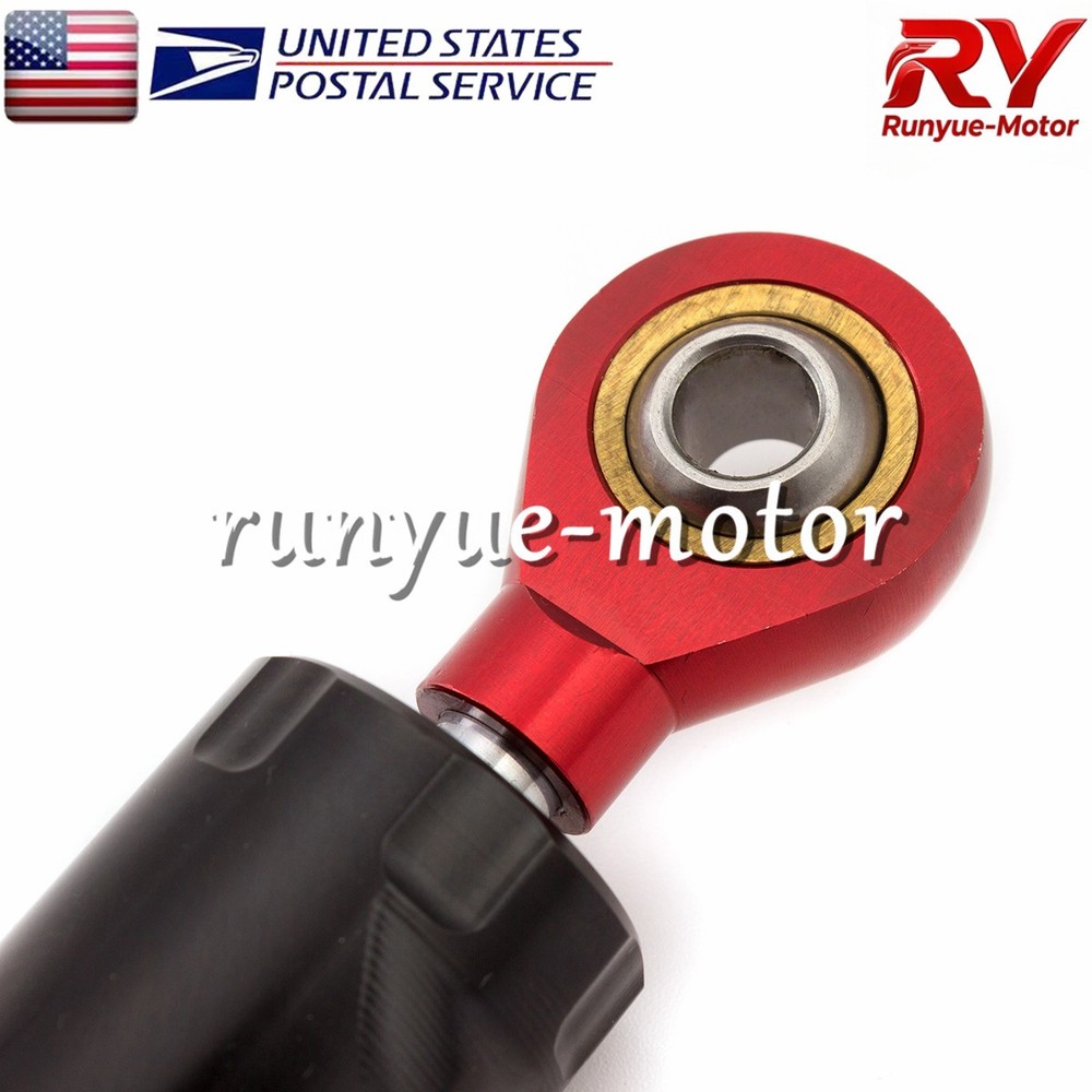 Adjust Steering Damper Stabilizer Linear Control Universal Aluminum Black+Red