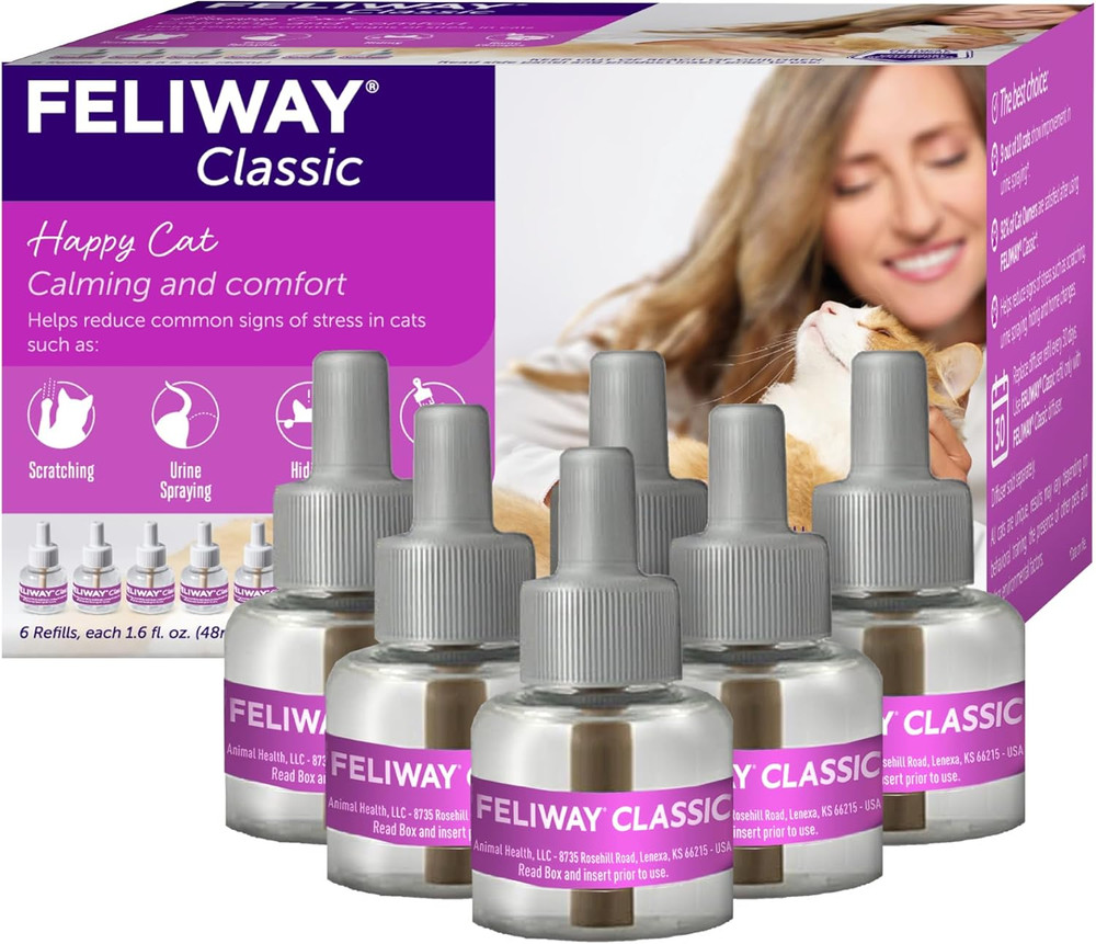 ® Classic 6 X 30 Day Cat Calming Refills for Pheromone Diffuser, 6 X 48Ml Value