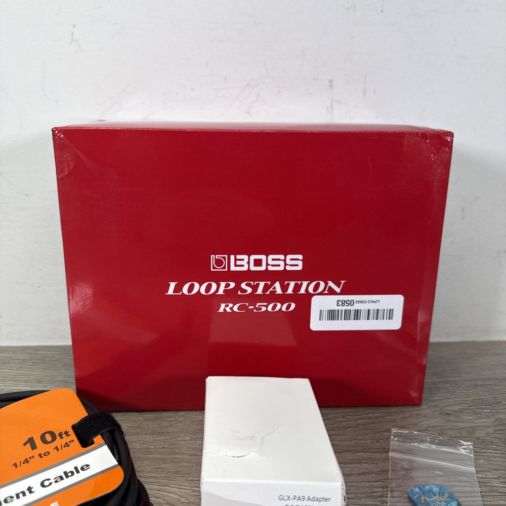 Boss RC-500 Loop Station Bundle W/ Gearlux Power Supply, Inst. Cbl , & Patch Cbl
