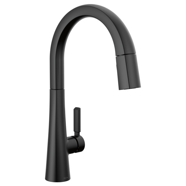 Delta Monrovia Pull-Down Kitchen Faucet Matte Black-Certified Refurbished