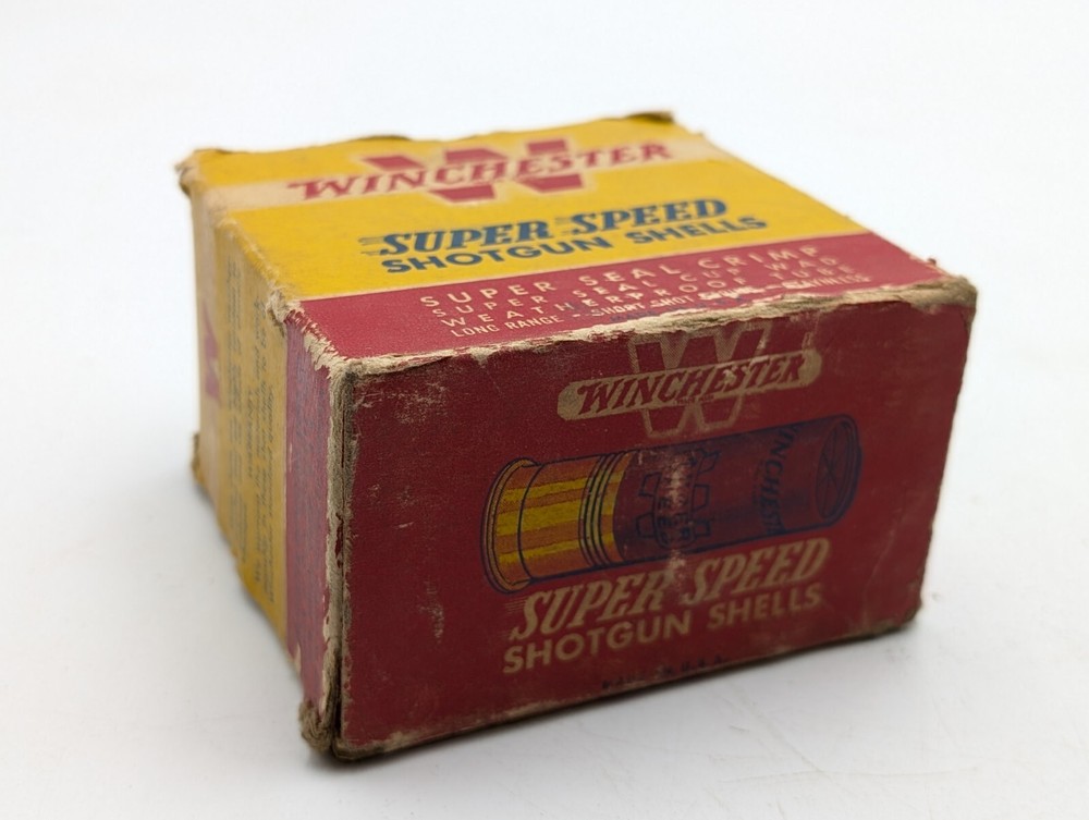 WINCHESTER SUPER SPEED SHOTGUN SHELL BOX EMPTY SCARCE VARIANT 16 GA