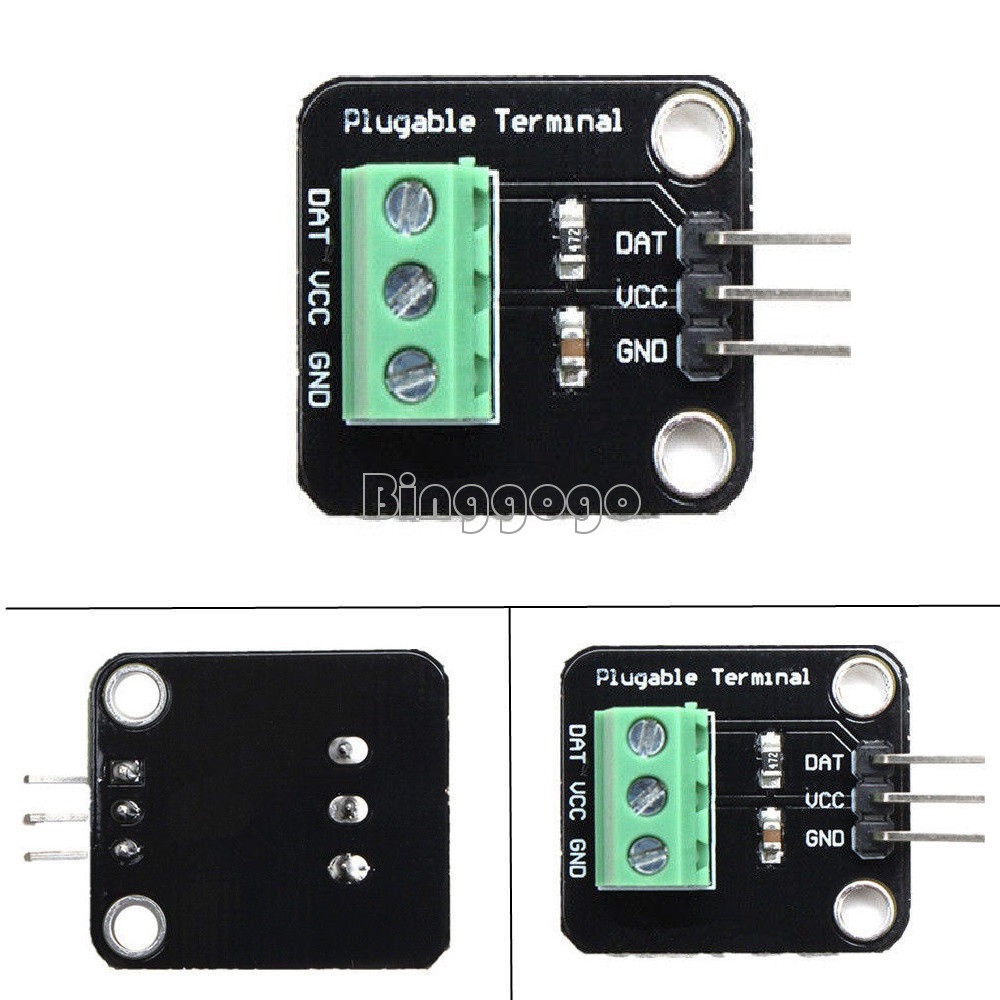NEW DS18B20 Temperature Sensor Probe WaterProof Plugable Terminal Adapter Module