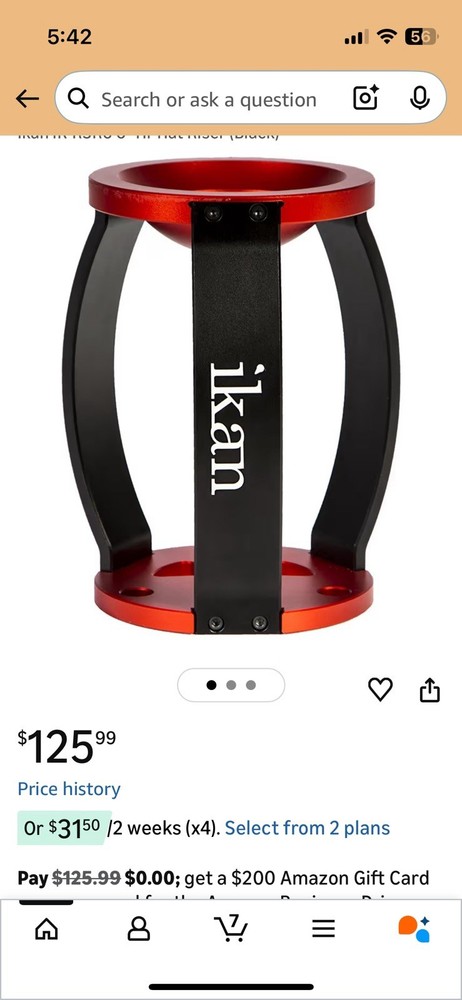 Ikan IK-RSR6 6" Hi-Hat Riser (Black)