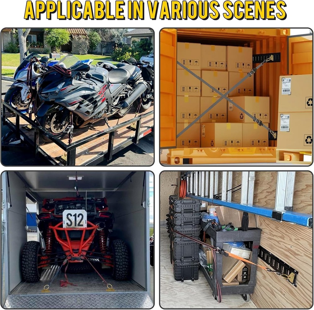 Versatile 20pcs E-Track O-Ring Anchors - 2000lb Load Capacity, Rust-Resistant