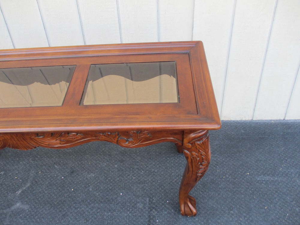 64357 Glass Top Console Hall Table Sideboard