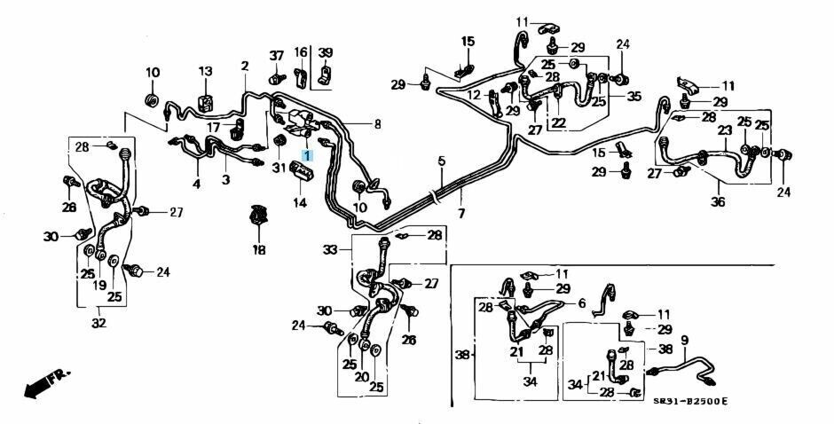 NEW Genuine Honda 92-95 CIVIC Brake Portioning Valve 46210-SR3-013 OEM NIB