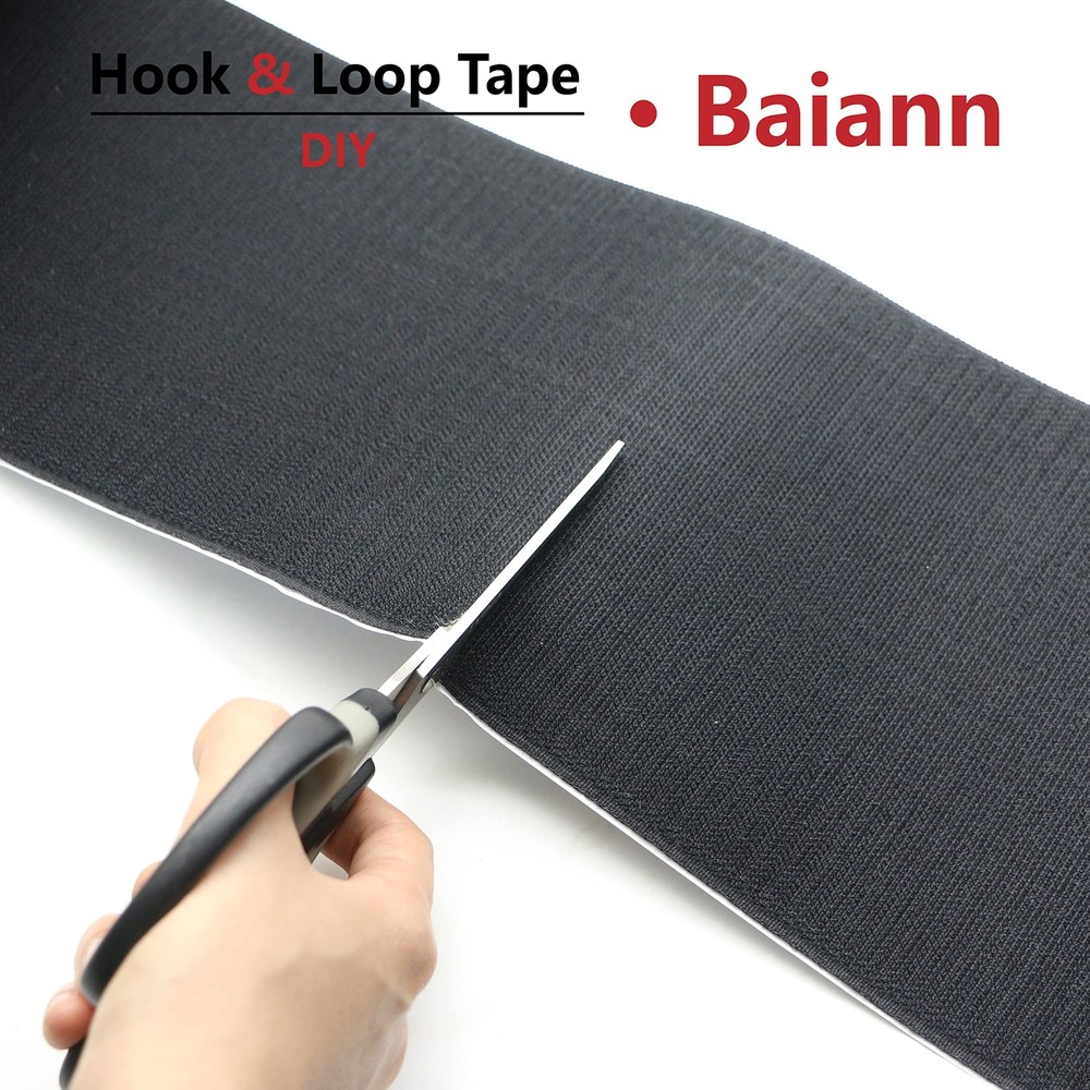 4 Inch Interlocking Tape Hook And Loop Self-Adhesive Strips Set With Sticky Glue