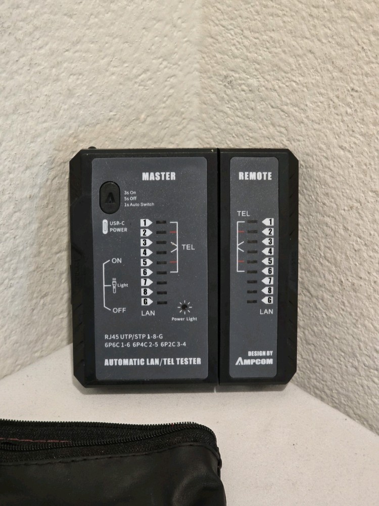 AMPCOM Network Cable Tester, LAN Phone Wire Tester Tool Networking Tool