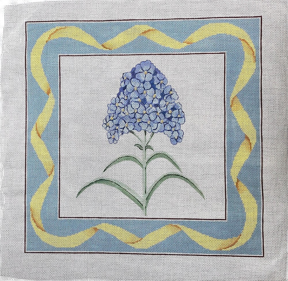 HP Needlepoint, 10-mesh, Blue Hydrangea. Reduced!