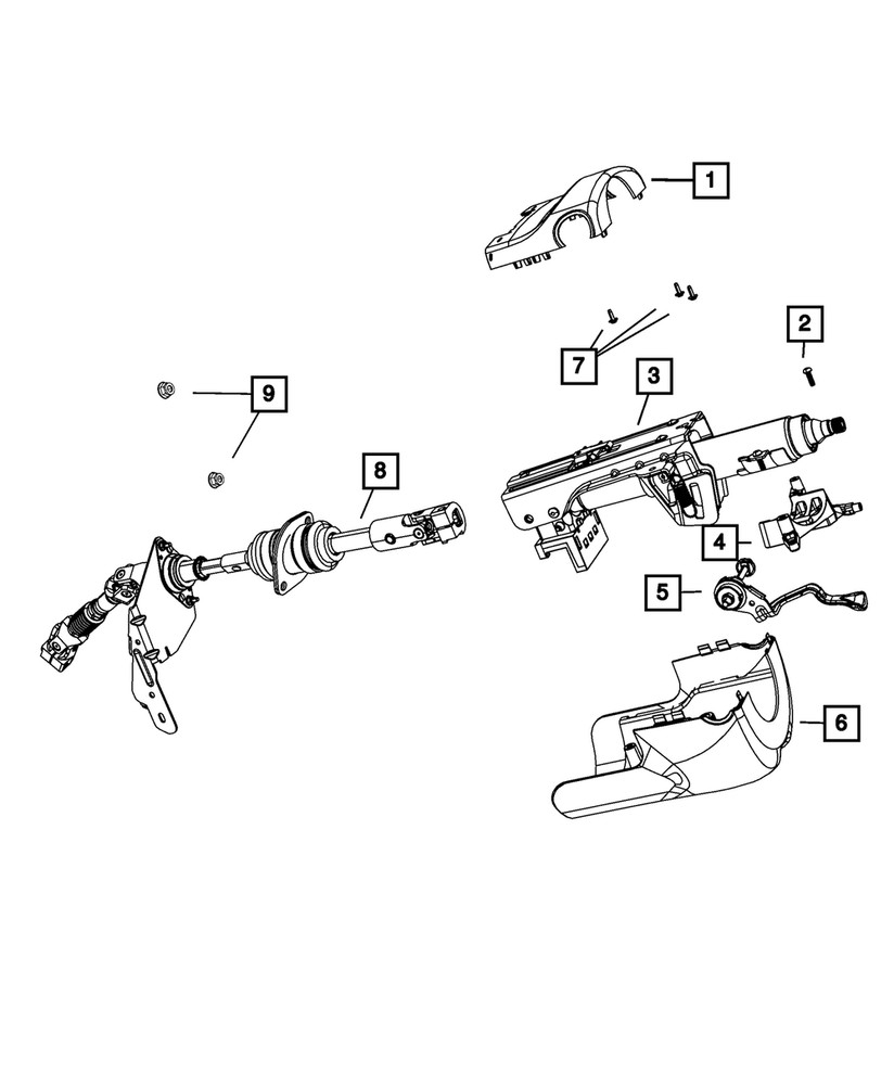 Genuine Mopar Steering Column 5057801AC