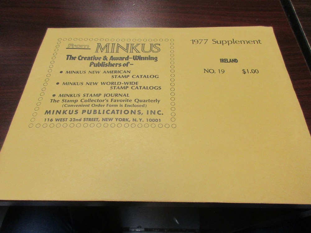 "MINKUS"  ALBUM PAGES 1977  SUPPLEMENT IRELAND  #19  W/FREE SHIPPING!!!