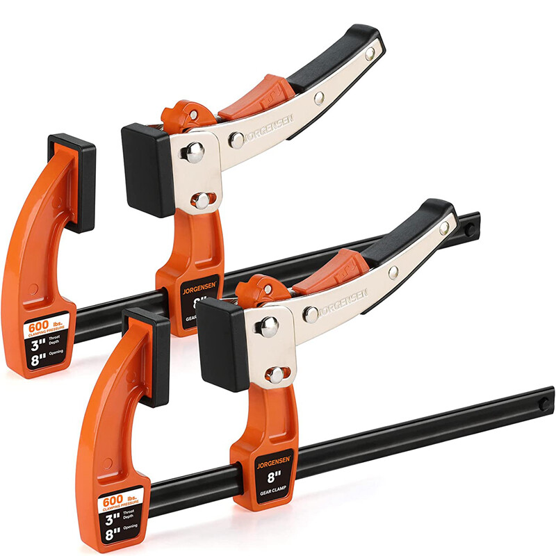 Jorgensen 2Pack 12-inch/4-inch/8-inch Bar Clamp Set Quick Release Gear Clamp Set