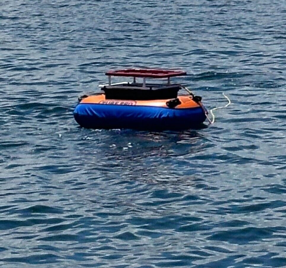 Hookah Diving Float raft with protective bottom cover and PVC frame