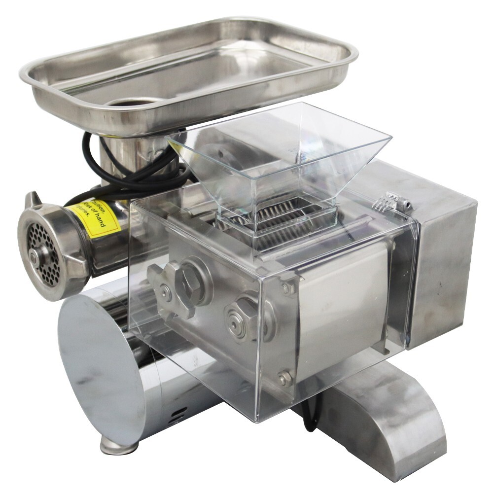 Commercial Kitchen Desktop Dual Purpose Meat Grinder & Cutting Machine 110V