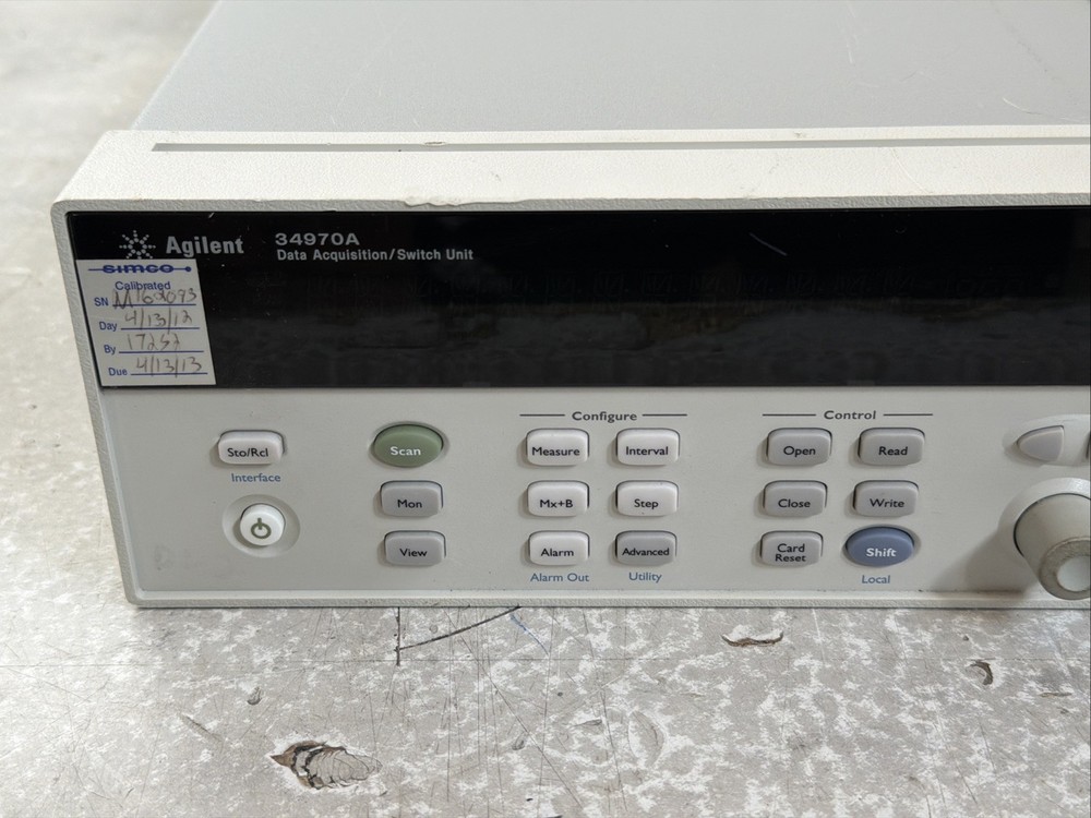 Agilent 34970A Data Acquisition / Switch Unit Mainframe