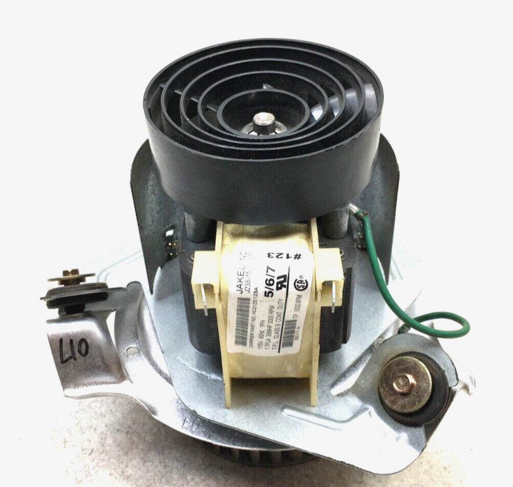 JAKEL J238-150-15215 Draft Inducer Blower Motor Carrier HC21ZE123A 115V used L10