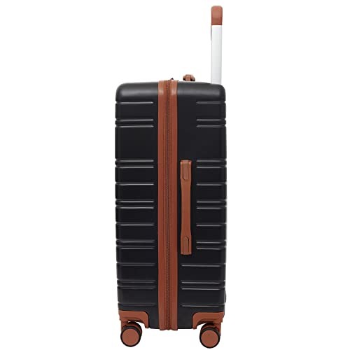 2PC Navigate Luggage Set 20" Carry-On Black