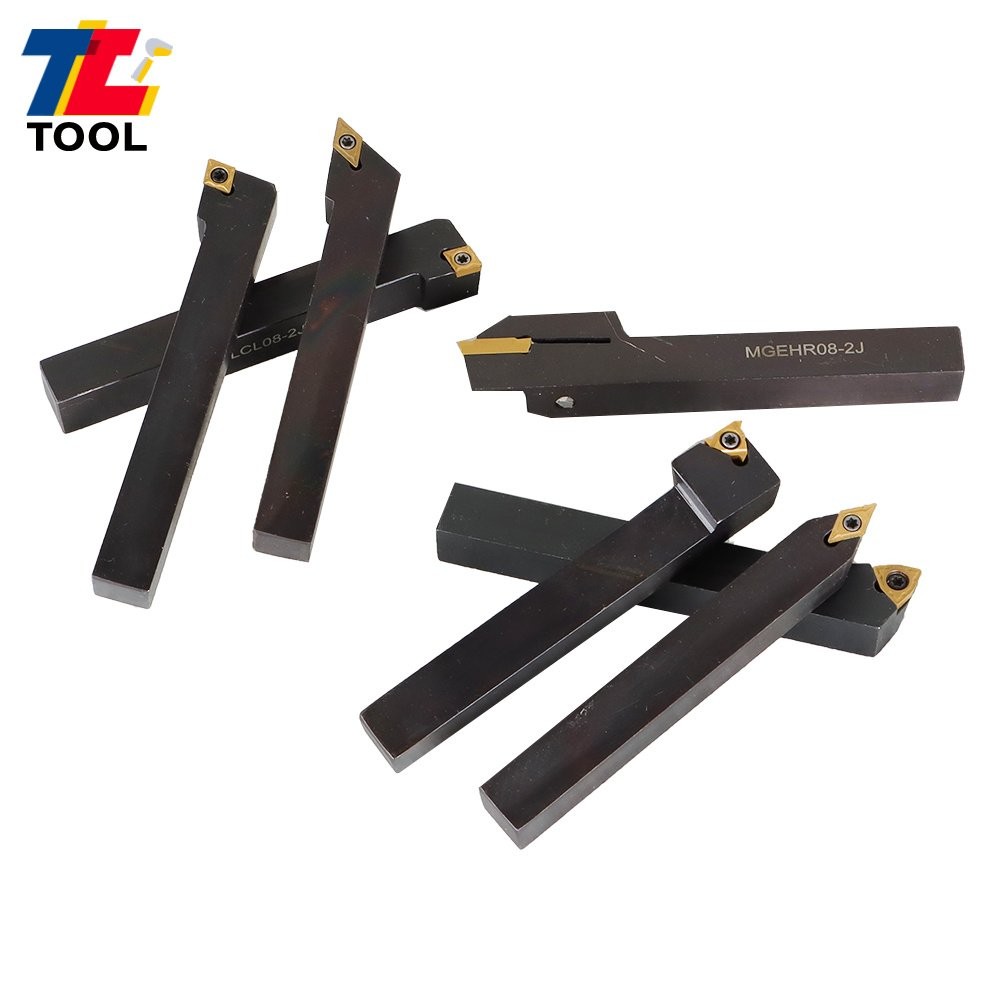7Pc 1/2" Lathe Tool Bit Thread Insert+Holder Set Carbide Indexable Turning Tool